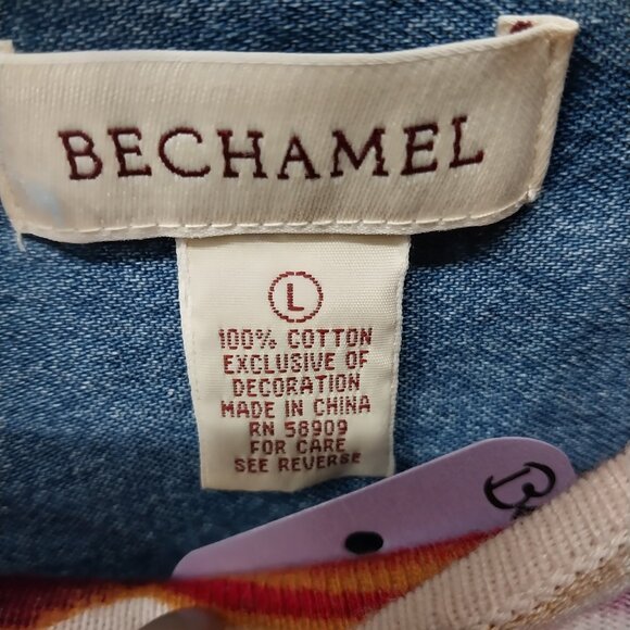 3741 Size Large Bechamel Upcycled Appliqued Jean Vest. - Picture 6 of 6